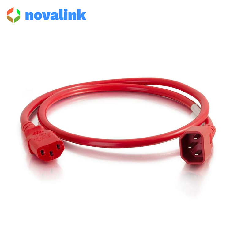 Dây nguồn C13-C14 Novalink NV-52003R 1.5m màu đỏ, 16AWG 13A chính hãng